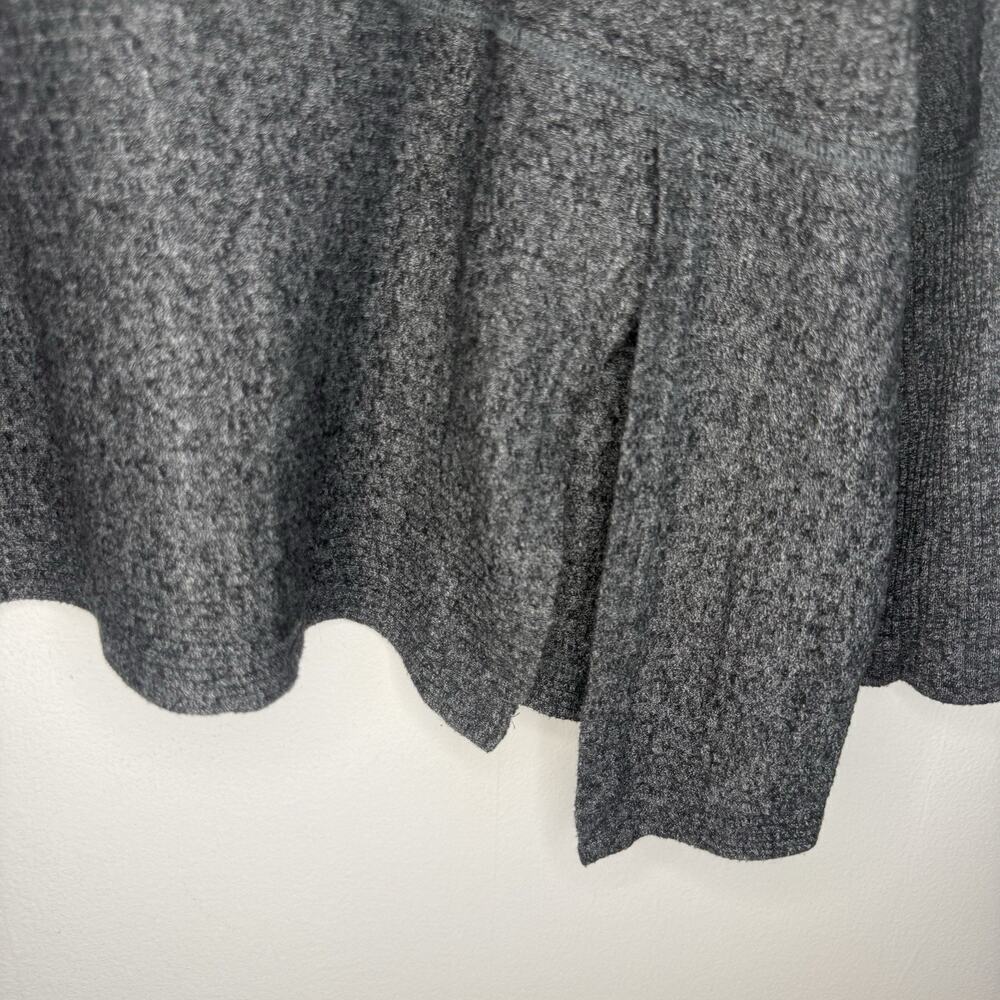 Free People We The Free Londontown Thermal Top Gray S Oversized Asymmetrical - Picture 5 of 13